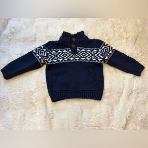 Gymboree Navy and White Patterned Sweater